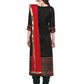 Ahalyaa Women Black & Red Kurta Set | Swadesiicart