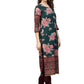Ahalyaa Green & Burgundy Printed Kurta with Churidar & Dupatta | Swadesiicart