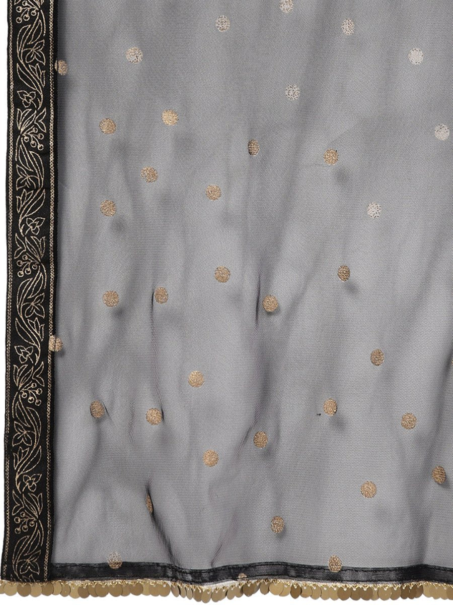 Ahalyaa Black Printed Kurta Set For Women's | Swadesiicart