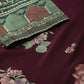 Ahalyaa Women Burgundy & Green Printed Beautiful Kurta Set | Swadesiicart