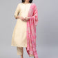 Ahalyaa Beautiful Poly Silk Kurta Pant With Dupatta Set | Swadesiicart