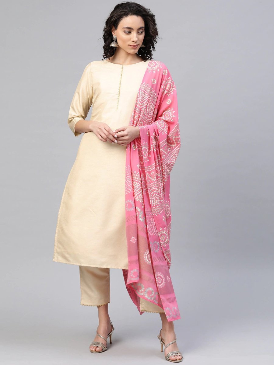 Ahalyaa Beautiful Poly Silk Kurta Pant With Dupatta Set | Swadesiicart