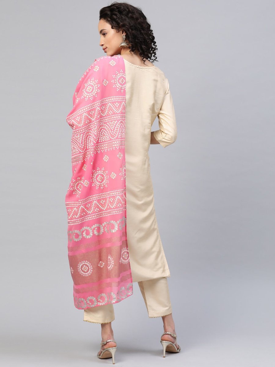 Ahalyaa Beautiful Poly Silk Kurta Pant With Dupatta Set | Swadesiicart