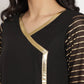 Ahalyaa Women Black Printed Angrakha Kurta With Trousers & Dupatta | Swadesiicart
