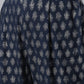 Ahalyaa Women Navy Blue Printed Regular Kurta With Trousers & Dupatta | Swadesiicart
