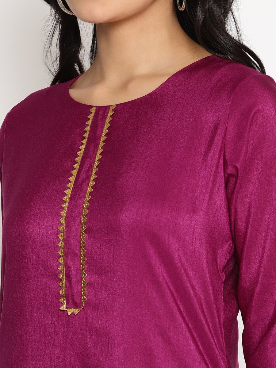 Ahalyaa Poly Silk Kurta Pant With Dupatta Set | Swadesiicart