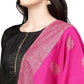 Ahalyaa Black With Bright Pink Kurta Set | Swadesiicart