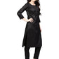 Ahalyaa Black With Bright Pink Kurta Set | Swadesiicart