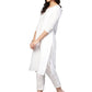 Ahalyaa White Straight Cotton Kurta Set | Swadesiicart