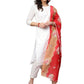 Ahalyaa White Straight Cotton Kurta Set | Swadesiicart