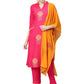 Ahalyaa Fuchsia Viscose Rayon Straight Kurta Set | Swadesiicart