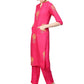 Ahalyaa Fuchsia Viscose Rayon Straight Kurta Set | Swadesiicart