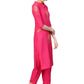Ahalyaa Fuchsia Viscose Rayon Straight Kurta Set | Swadesiicart