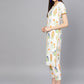 Ahalyaa Women Off white Printed Beautiful Kurta Set | Swadesiicart
