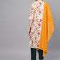 Ahalyaa Off White Printed Kurta Set | Swadesiicart