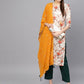 Ahalyaa Off White Printed Kurta Set | Swadesiicart