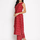 Ahalyaa Cotton Printed Kurta Plazzo With Dupatta Set | Swadesiicart
