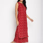 Ahalyaa Cotton Printed Kurta Plazzo With Dupatta Set | Swadesiicart