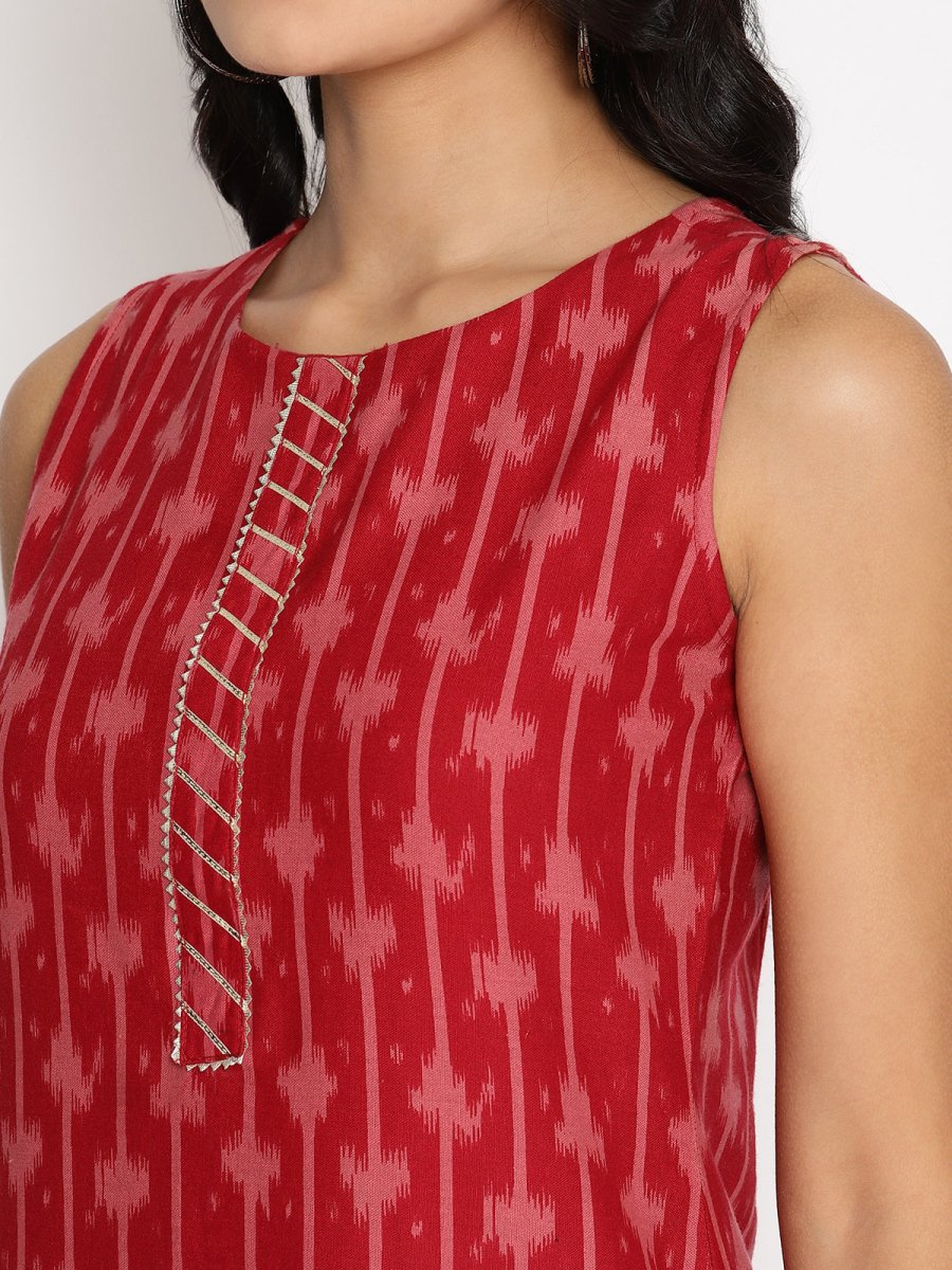 Ahalyaa Cotton Printed Kurta Plazzo With Dupatta Set | Swadesiicart