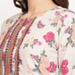 Ahalyaa Floral Printed Round Neck Floral Crepe Straight Kurta | Swadesiicart