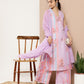 Ahalyaa Women Lavender Floral Printed Gotta Patti Kurta with Palazzos & With Dupatta | Swadesiicart