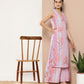 Ahalyaa Women Lavender Floral Printed Gotta Patti Kurta with Palazzos & With Dupatta | Swadesiicart