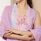 Ahalyaa Women Lavender Floral Printed Gotta Patti Kurta with Palazzos & With Dupatta | Swadesiicart