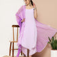 Ahalyaa Women Lavender Gotta Patti Kurta with Palazzos & With Dupatta | Swadesiicart