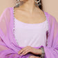 Ahalyaa Women Lavender Gotta Patti Kurta with Palazzos & With Dupatta | Swadesiicart
