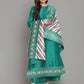 Ahalyaa Women Sea Green Printed Gotta Patti Kurti with Palazzos & Dupatta | Swadesiicart
