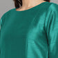 Ahalyaa Women Sea Green Printed Gotta Patti Kurti with Palazzos & Dupatta | Swadesiicart