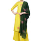 Ahalyaa Yellow Viscose Rayon Straight Kurta Set | Swadesiicart