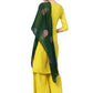 Ahalyaa Yellow Viscose Rayon Straight Kurta Set | Swadesiicart
