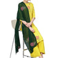 Ahalyaa Yellow Viscose Rayon Straight Kurta Set | Swadesiicart
