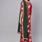 Ahalyaa Women Maroon Printed Kurta with Palazzo & Dupatta | Swadesiicart