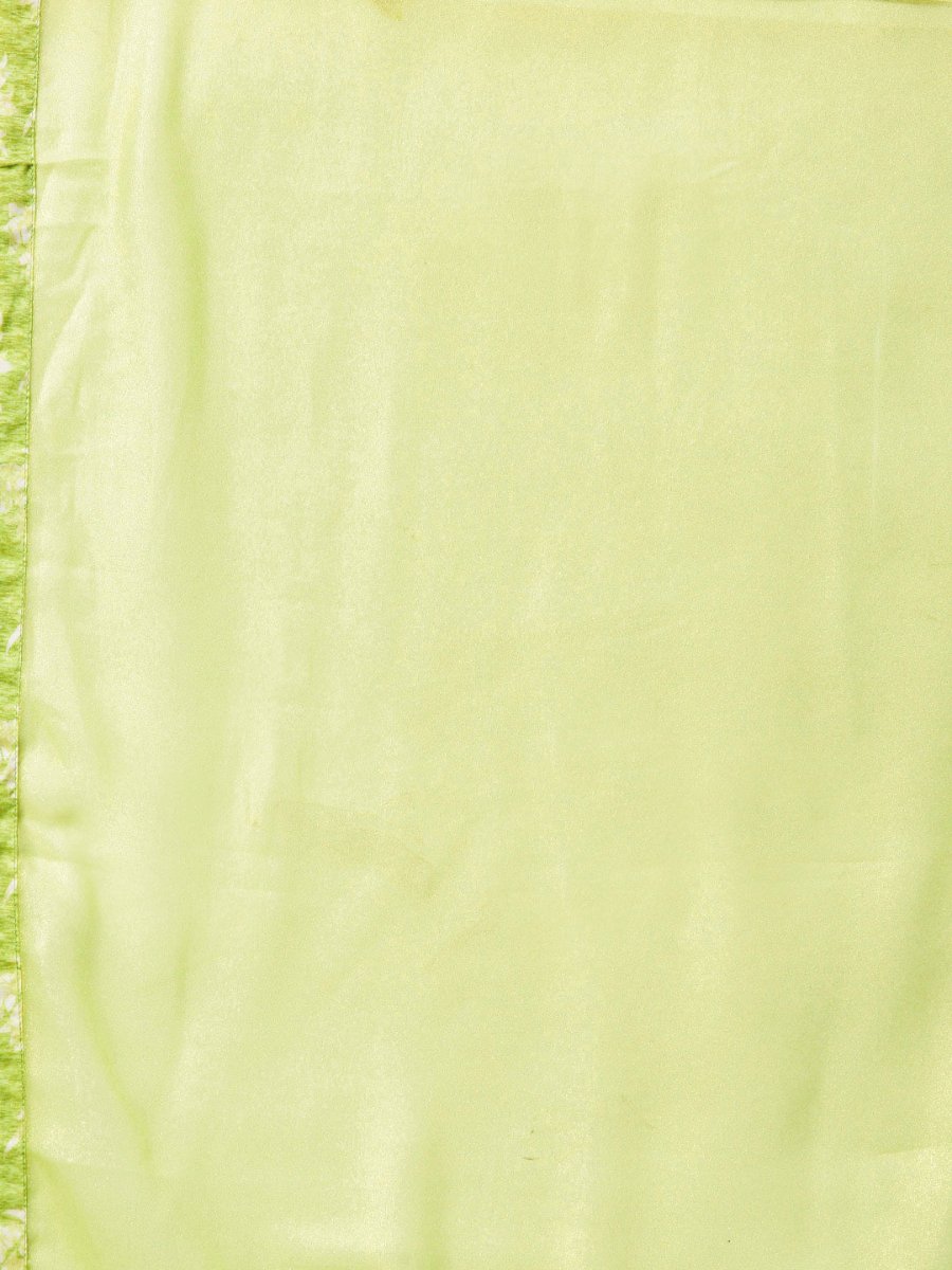Ahalyaa Women Green & White Printed Kurta with Palazzos & Dupatta | Swadesiicart