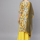 Ahalyaa Yellow Printed Kurta Set For Women | Swadesiicart