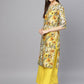 Ahalyaa Yellow Printed Kurta Set For Women | Swadesiicart