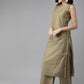 Ahalyaa Women Gold Beige Kurta Set | Swadesiicart