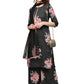Ahalyaa Beautiful Black Printed Kurta Set For Women's | Swadesiicart