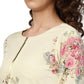 Ahalyaa Women Cream-Coloured & Pink Printed Kurta with Palazzos & Dupatta | Swadesiicart