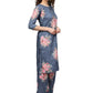 Ahalyaa Women Blue & Pink Printed Kurta with Palazzos & Dupatta | Swadesiicart