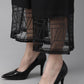 Ahalyaa Women Black Embellished Kurta with Palazzos & Dupatta | Swadesiicart