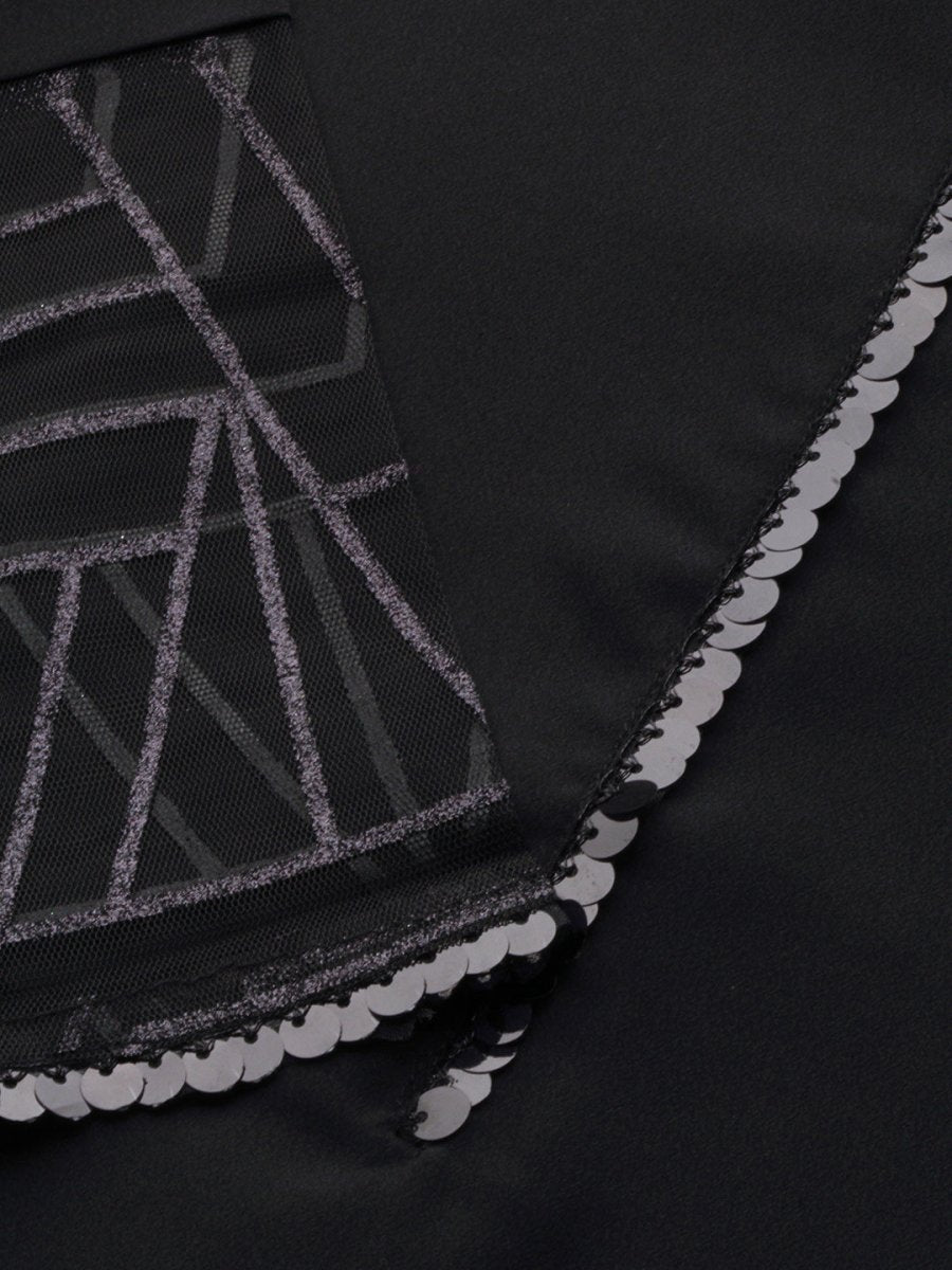 Ahalyaa Women Black Embellished Kurta with Palazzos & Dupatta | Swadesiicart