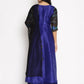 Ahalyaa Women Blue Solid Kurta With Palazzos & Dupatta | Swadesiicart