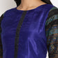 Ahalyaa Women Blue Solid Kurta With Palazzos & Dupatta | Swadesiicart