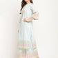Ahalyaa Women Blue Ethnic Motifs Printed Regular Gotta Patti Kurta With Palazzos & Dupatta | Swadesiicart