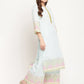 Ahalyaa Women Blue Ethnic Motifs Printed Regular Gotta Patti Kurta With Palazzos & Dupatta | Swadesiicart