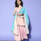 Ahalyaa Pink Floral Printed Regular Kurti With Sharara & With Dupatta | Swadesiicart