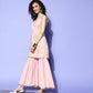 Ahalyaa Pink Floral Printed Regular Kurti With Sharara & With Dupatta | Swadesiicart